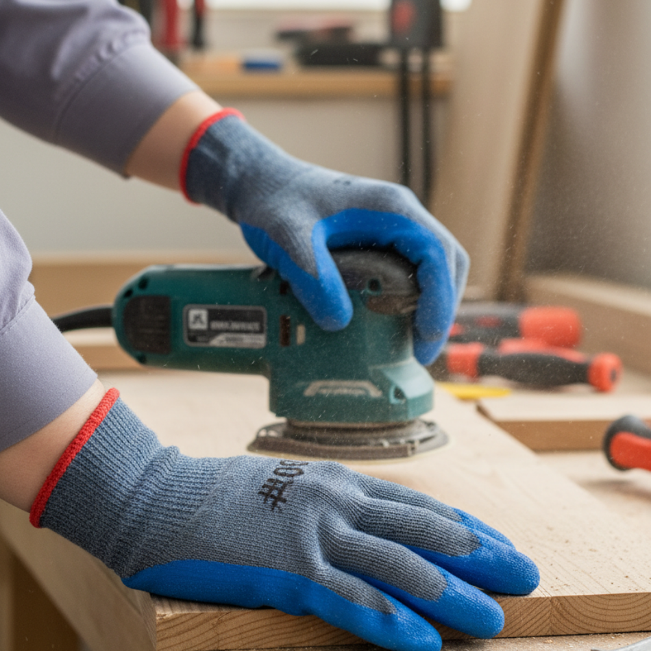 Guantes de Trabajo Azul con Plomo