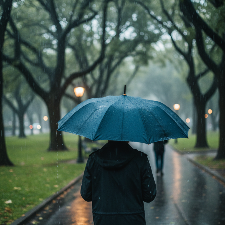 Paraguas con Mango de Madera