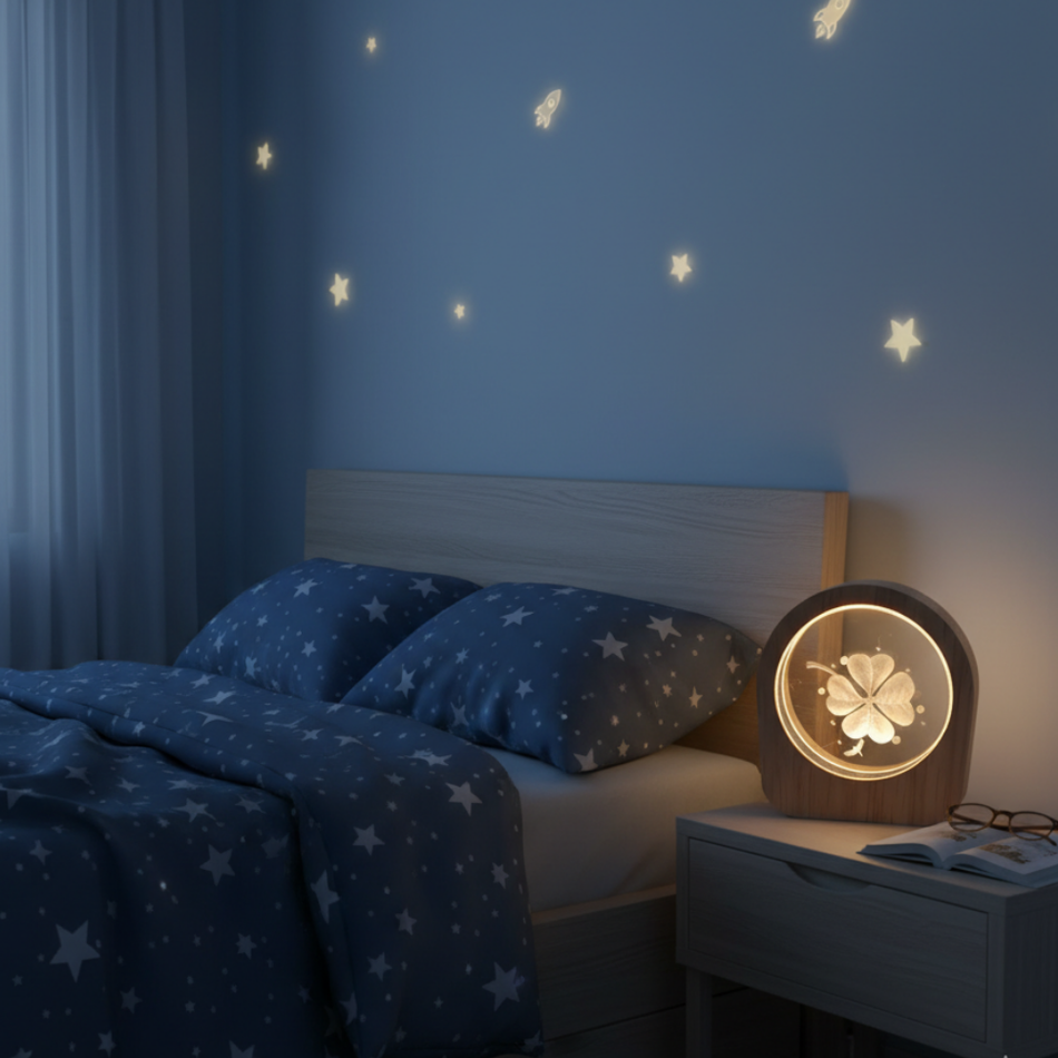 Lámpara 3D de Trébol