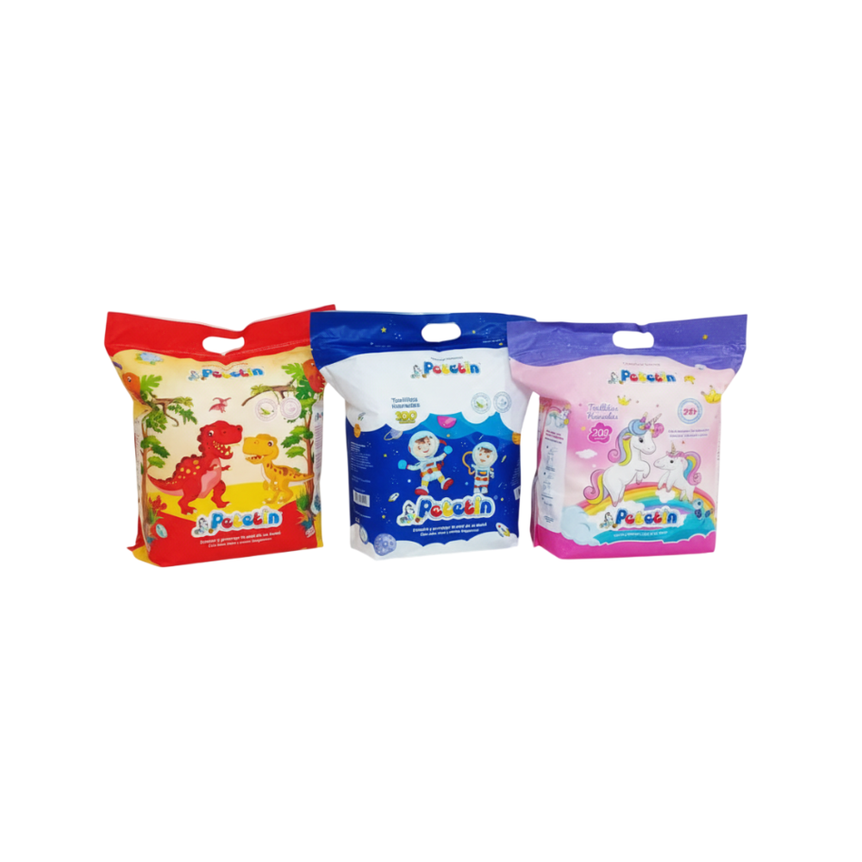 Pañitos Húmedos Super Petetín Kawai - 200 unidades