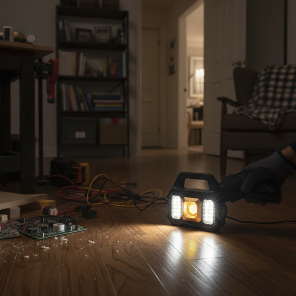 Linterna Multifuncional con Panel Solar