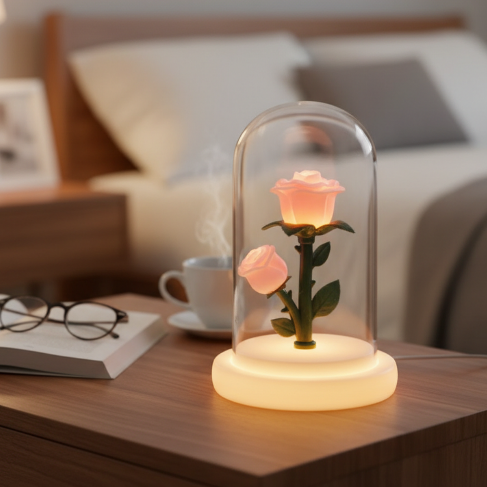 Rosa Artificial con Luz LED