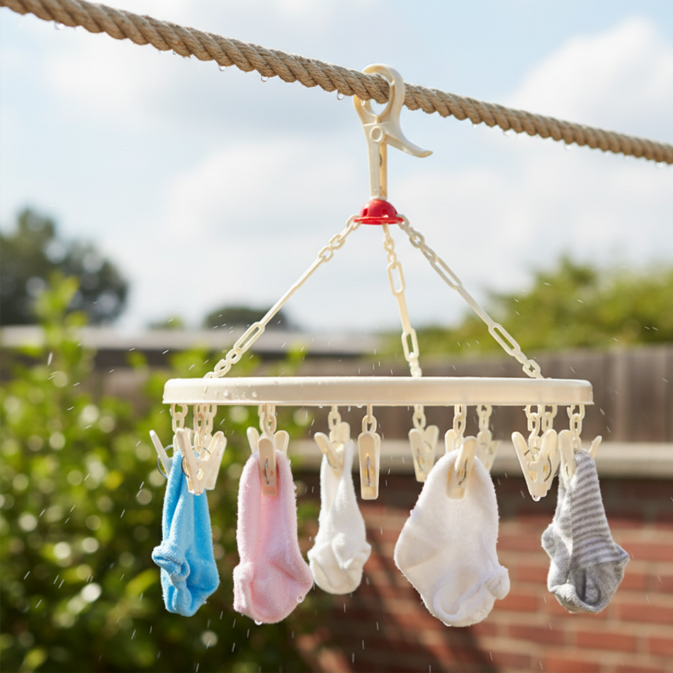 Colgador de Ropa + 22 Ganchos