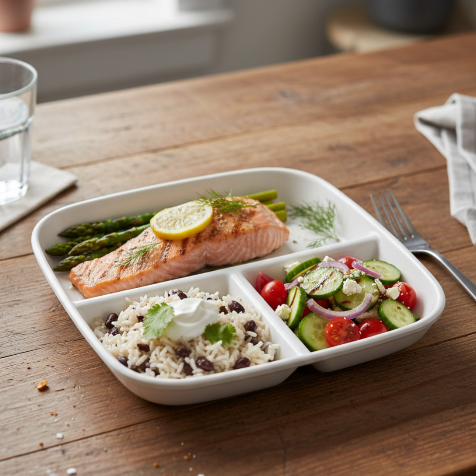 Plato de Porcelana con División