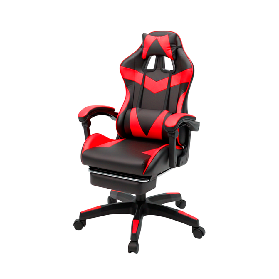 Silla Gamer PVC con Reposapiés