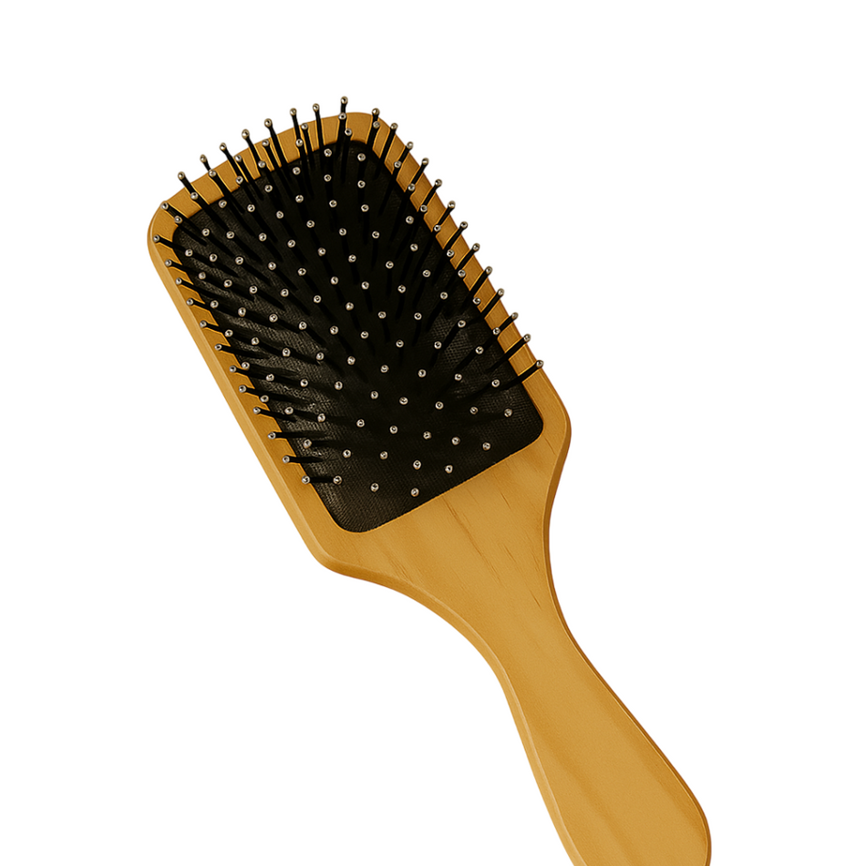 Cepillo de Cabello Rectangular de Madera Oscuro