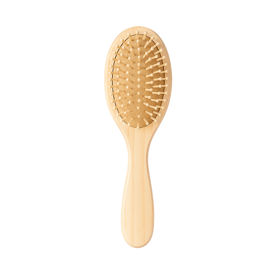 Cepillo de Cabello Ovalado de Madera Claro
