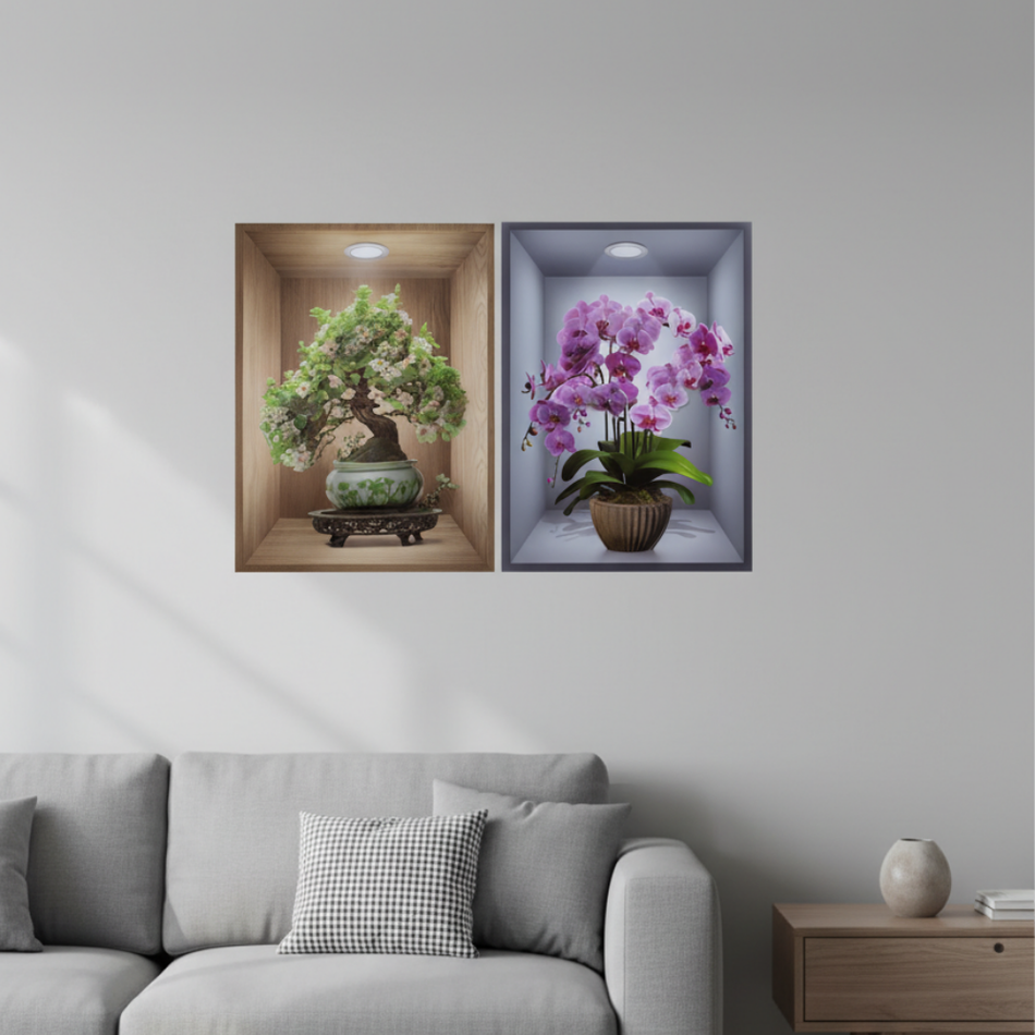 Sticker Decorativo Flores 3D