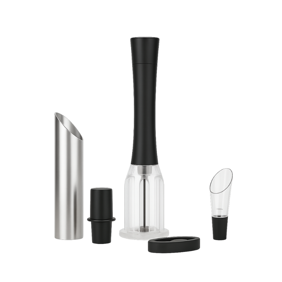 Set Saca Corcho Inflador Modelo Cono