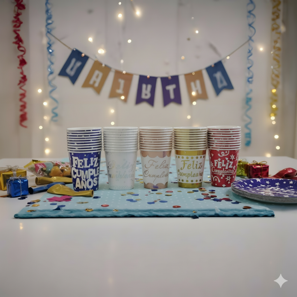 Vasos de Diseño "Feliz Cumpleaños"