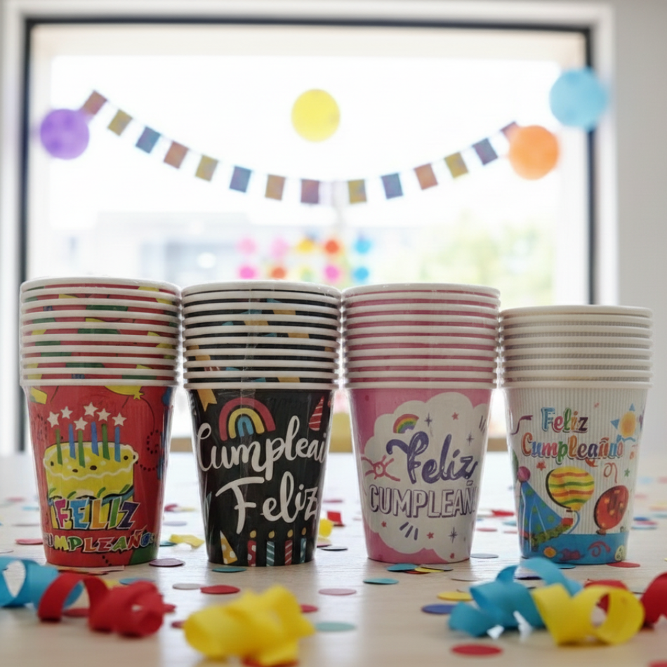 Vasos de Diseño "Feliz Cumpleaños"