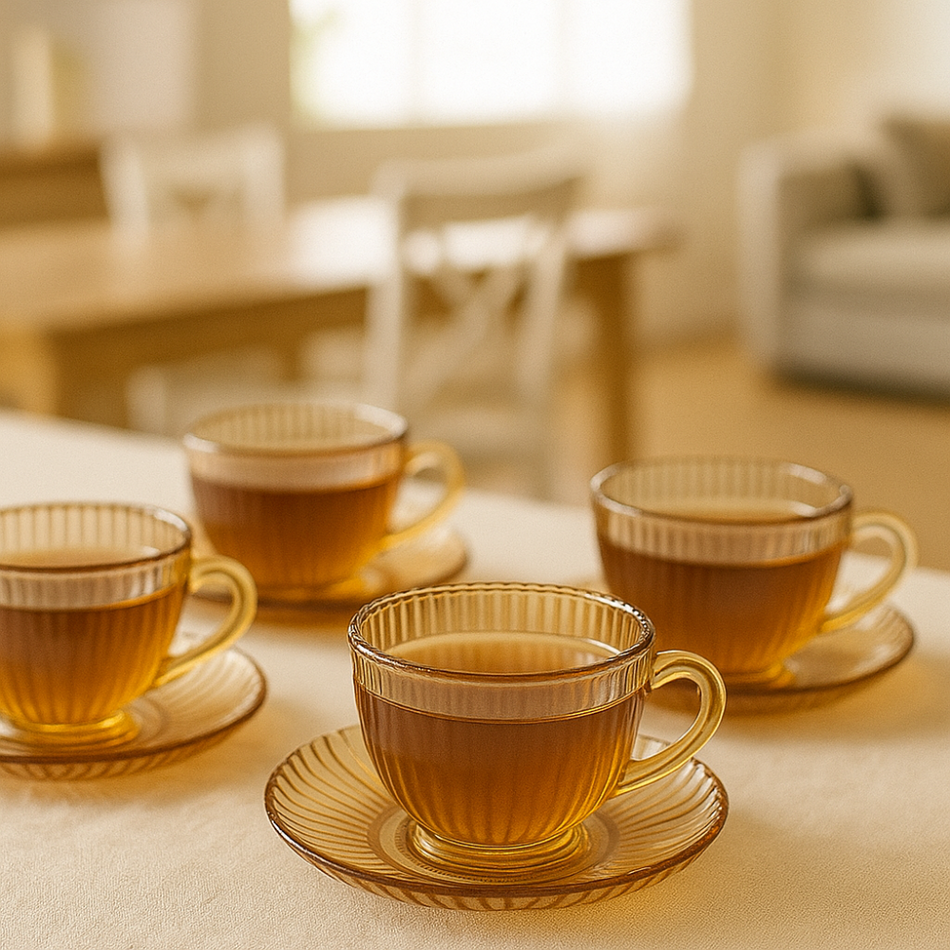 Set 6 Tazas con 6 Platos