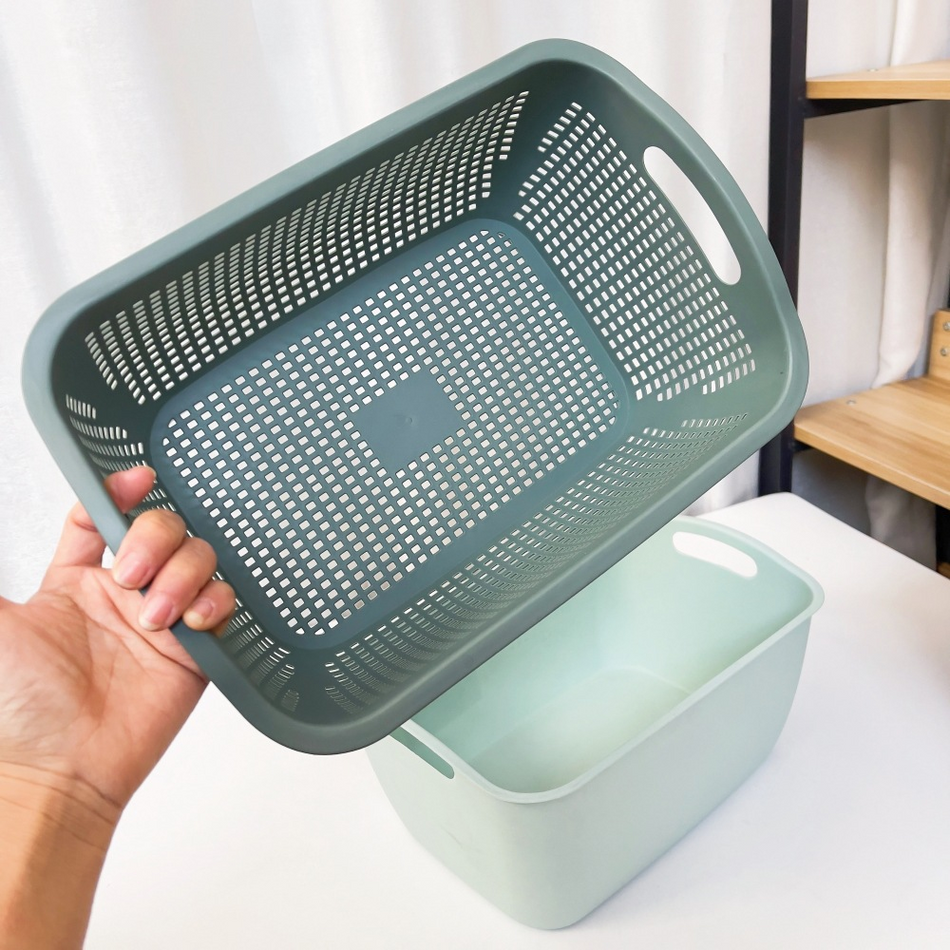 Colador Rectangular con Bandeja