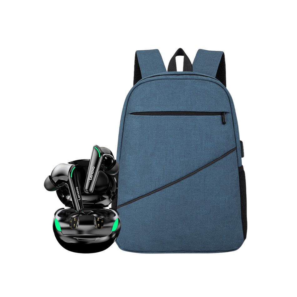 Audífonos Bluetooth Lenovo XT92 + Mochila Urbana Porta Laptop