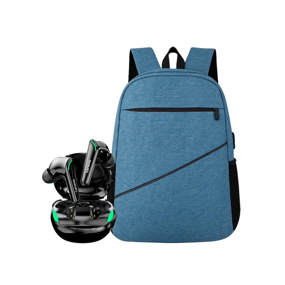 Audífonos Bluetooth Lenovo XT92 + Mochila Urbana Porta Laptop